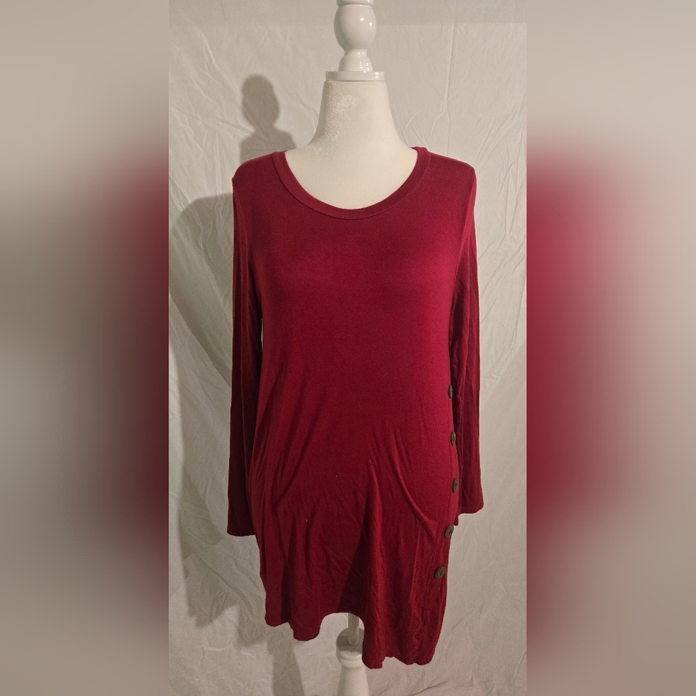 Reborn J Deep Red Knit Tunic